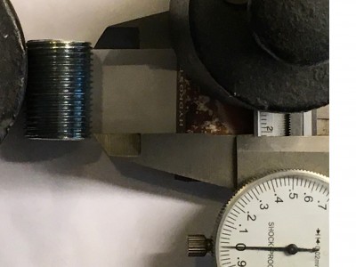Šupléra nastavena na 15 závitů se stoupáním 1,40 mm.