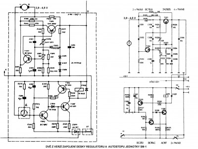 Dva různé regulátory mechaniky SM-1