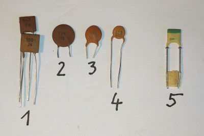 Typy kondenzátorů 1-5