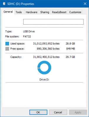32GB microSD FAT32