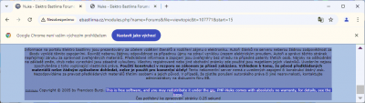 Kvůli těmto dvěma větám Google chrome nabízí překlad webu z angličtiny.