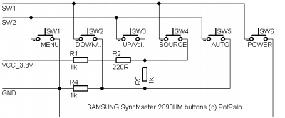 SAMSUNG SyncMaster 2693HM buttons (c) PotPalo.png