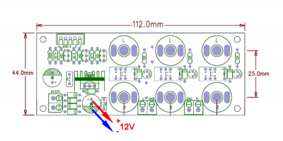Připojení napájení DC za stabilizátorem L7812