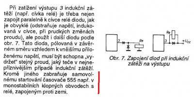 Připojení relé k 555