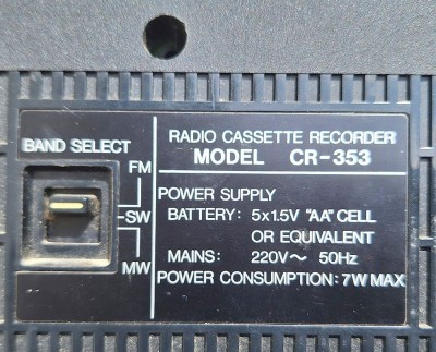 Zadní štítek Fair Mate CR-353