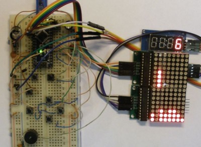 Arduino LED 8x16 Tetris