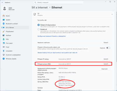 nastavení DNS v počítači<br />Obrázek je z Win11, ve Win10 bude podobný