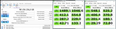 Velvo M2 z Ali viz odkaz, vpravo SSD SWmasung EVO850 (512G)