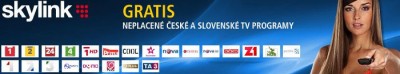 Reklama Skylinku z doby, kdy nabízel základní programový balíček Gratis zdarma. V roce 2012 na něj uvalil servisní poplatek, který každoročně zvyšuje.
