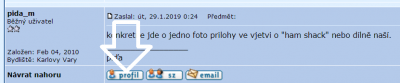 Pod libovolným svým příspěvkem klikni na ikonku Profil