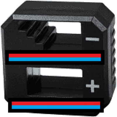 Vyznačeno, kde jsou magnety a jejich polarizování. Kde je sever a kde jih na magnetech nebyl určen, směr polarizace ano. magnety po vyjmutí tak jak byly se přisály k sobě.