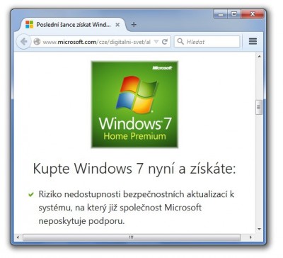 Reálný printscreen z webu MS