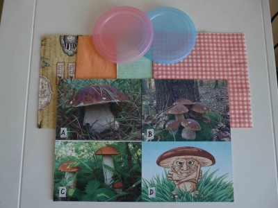 Set za 20,-Kč (anebo jen samolepka: 10,- a víčko + ubrousek: 10,-).
<br />Samolepka: A B C D - dle vl. výběru!
