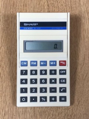 RETRO VINTAGE SHARP ELSI MATE EL -230 KALKULÁTOR