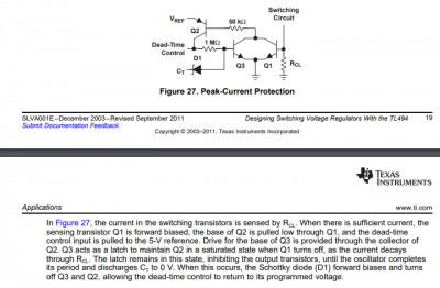 TL494 &amp; pulse-current limiting
