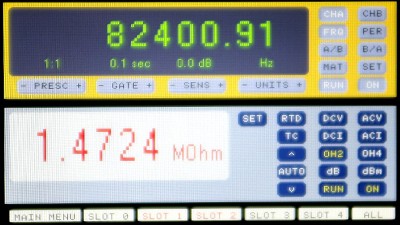 virtuální panely měřících přístrojů, čítač a V-A-Ohm meter